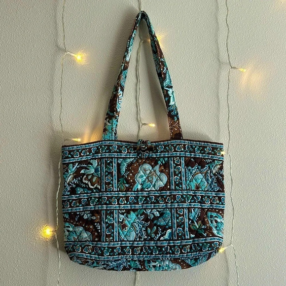 Vera Bradley Small Tote 🩵🤎​​ - Picture 1 of 3